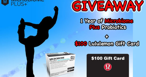 1 an de probiotiques et carte-cadeau de 100 $ chez LuluLemon