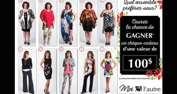 100$ à la boutique Moi et l'autre