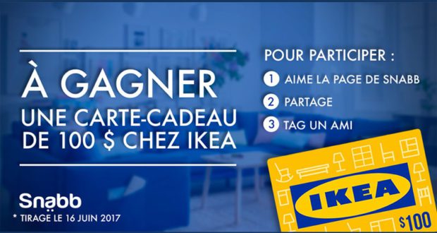 Carte-cadeau 100$ chez IKEA