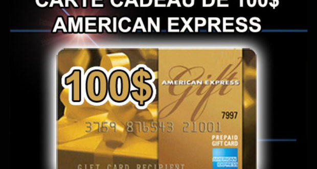 Carte cadeau American Express de 100 $