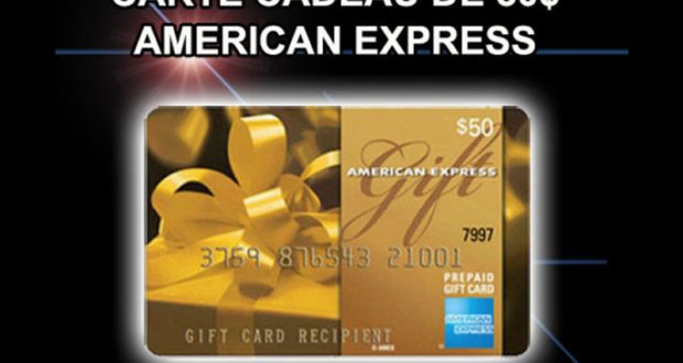 Carte cadeau American Express de 50$
