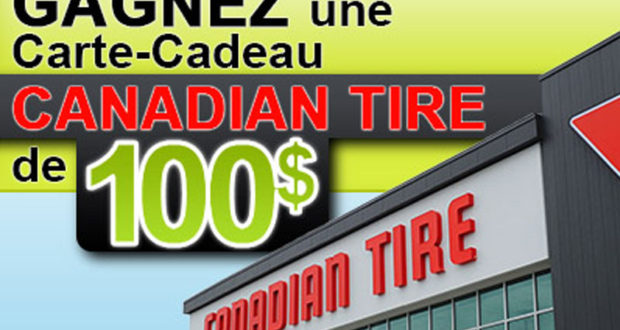 Cartes cadeaux de 100 $ de chez Canadian Tire