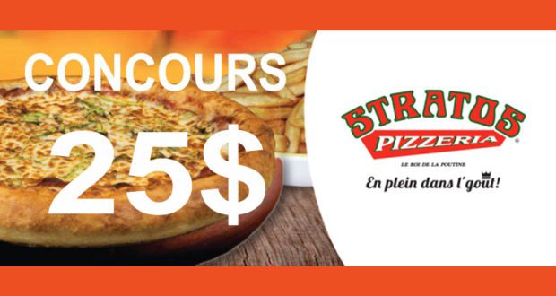 Chèque-cadeau de 25$ chez Stratos Pizzeria