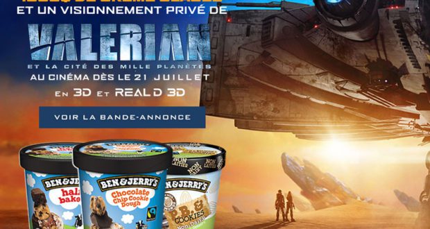 110 bons d'achats valables pour une crème glacée Ben & Jerry’s