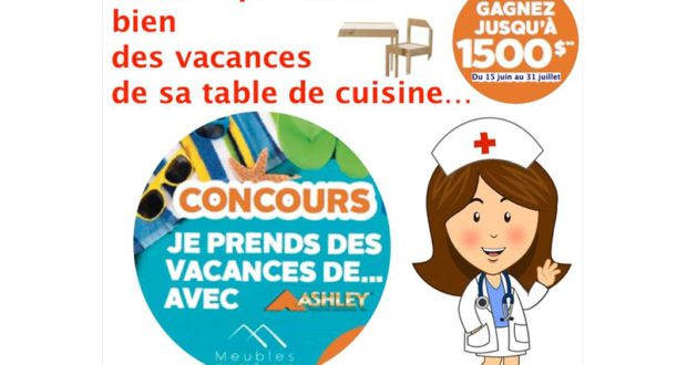 1500$ en chèques-cadeaux Ashley
