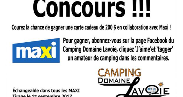 200$ en Carte cadeau chez Maxi