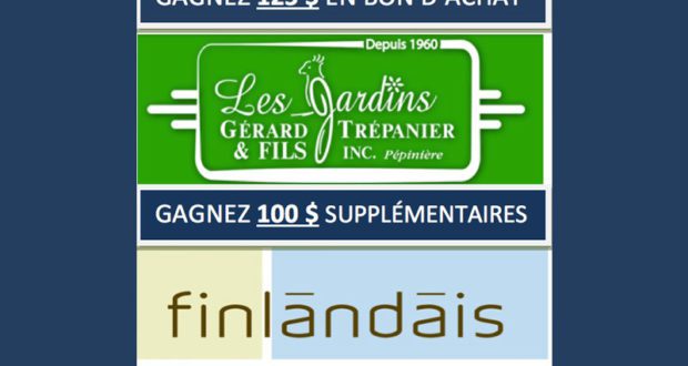 Bon d’achat de 125$ à la Pépinière Les Jardins Trépanier
