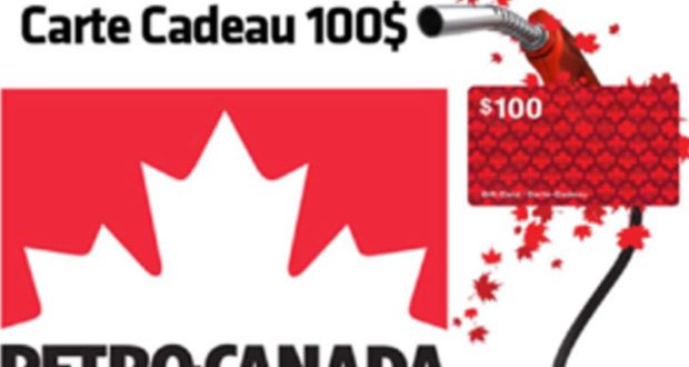 Carte cadeau Pétro-Canada de 100$