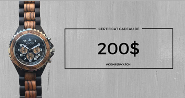 Certificat cadeau Konifer Watch de 200$