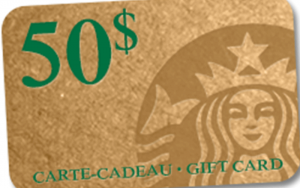 Gagnez une carte cadeau Starbucks de 50 $