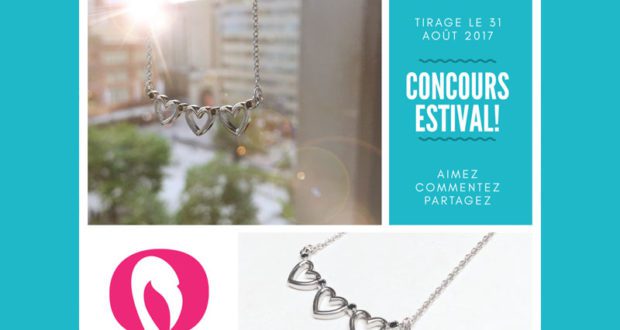 Collier en forme de coeur en argent sterling avec diamants noir