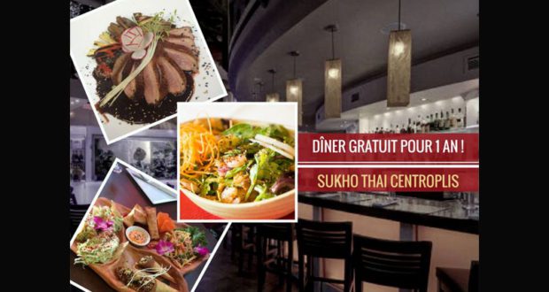 Dîner Gratuit pour 1 an pour 2 personnes