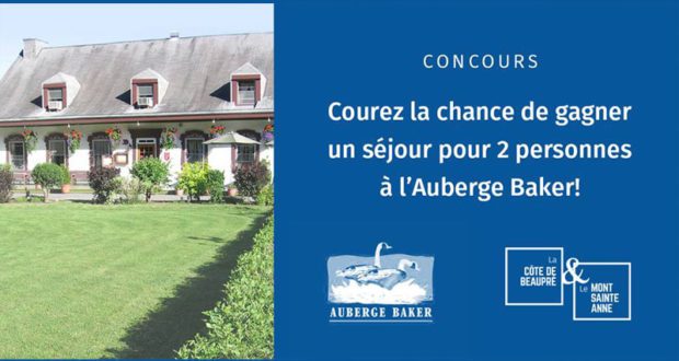 Escapade sur la Côte-de-Beaupré pour 2 personnes à l'Auberge Baker