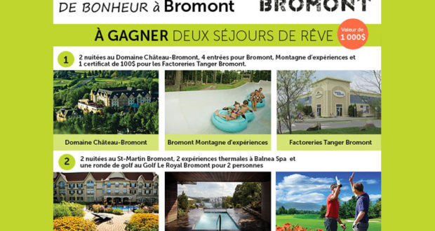 Forfait couple offert par Le St-Martin Bromont Hôtels & Suites
