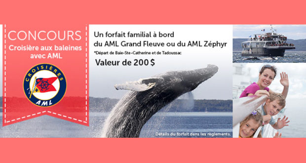 Forfait familial pour une croisière aux baleines, à bord du AML
