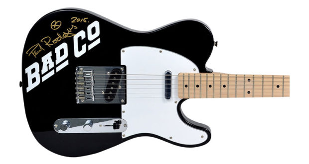 Fender Guitare électrique autographiée par Paul Rodgers