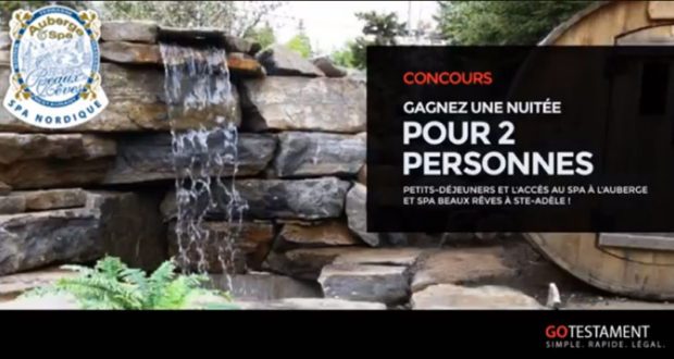 Nuitée pour deux à l'Auberge et Spa Beaux Rêves