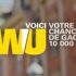 Un montant de 10000 $, remis sous forme de chèque