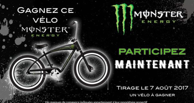 Un vélo Monster Energy d'une valeur de 400$