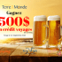 500$ en crédit voyage