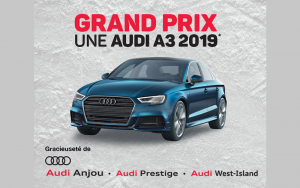 Gagnez une voiture Audi A3 2019 (Valeur de 40 000 $ )