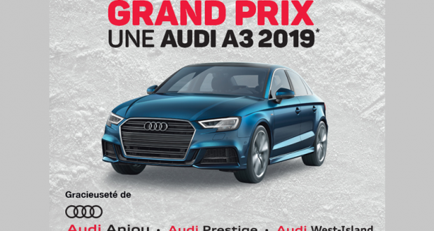 Gagnez une voiture Audi A3 2019 (Valeur de 40 000 $ )