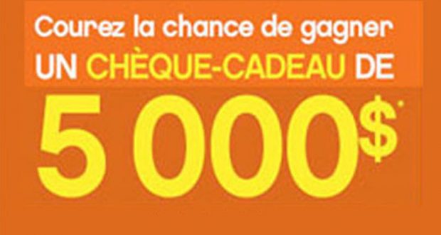Gagnez un Chèque de 5000$