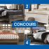Un lit format grand lit et 2 tables de chevet