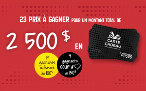 2 500 $ en cartes-cadeaux du Carrefour du Nord