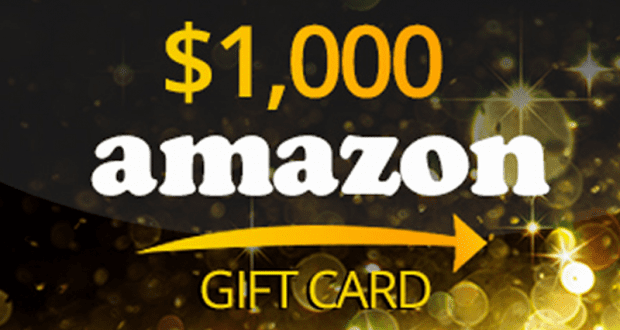 Carte-cadeau Amazon d'une valeur de 1000 $