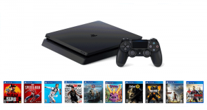 Une console Sony PlayStation 4 Slim 1 To + 10 jeux