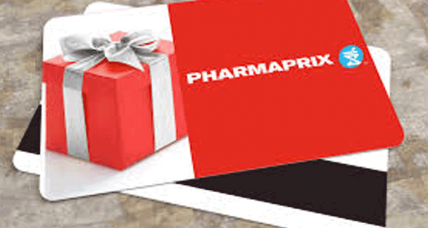 Cartes cadeaux Pharmaprix d'une valeur de 500$