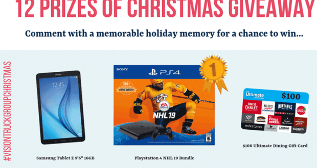 PS4 NHL, tablette Samsung, cartes-cadeaux, etc...