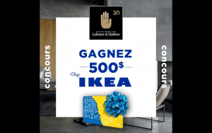 Gagnez Une carte cadeau de 500$ chez IKEA