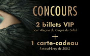 Carte-cadeau Renaud-Bray de 500 $ + billets Cirque du Soleil