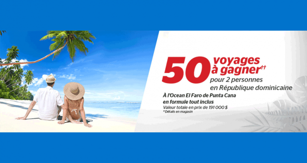 Gagnez 50 voyages tout inclus pour 2 en République dominicaine