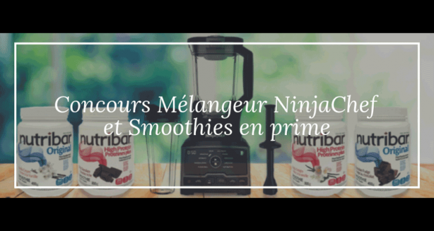Un mélangeur NinjaChef et 4 pots Smoothie Nutribar