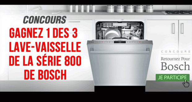 1 des 3 lave-vaisselle de la Série 800 de Bosch (2849$ chacun)