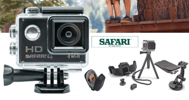 Caméra d’action SAFARI 4 HD + Ensemble d’accessoires