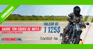 Cours de moto valeur de 1125$