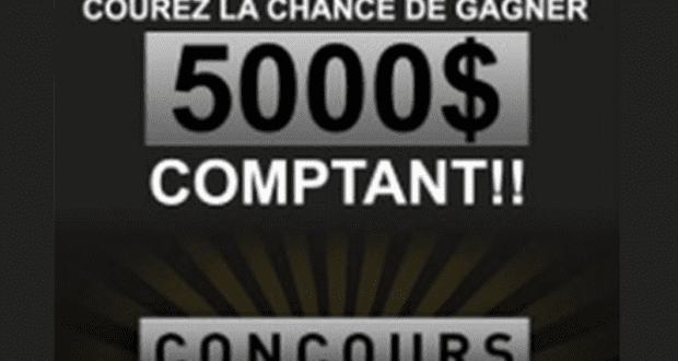 Gagnez 5000 $ en argent comptant