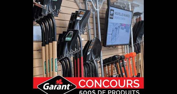 500$ d'outils Garant à gagner