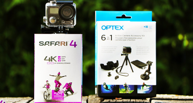 Une caméra d'action Safari 4k