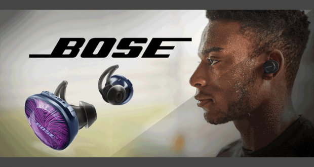 Une paire d’écouteurs Bose SoundSport Free sans fil
