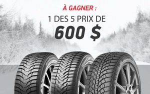 5 prix de 600 $ applicable sur achat de pneus