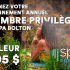 8 Abonnements annuels Membre privilège au Spa Bolton