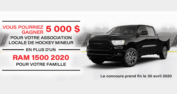 Gagnez un véhicule Ram 1500 2020 (Valeur de 58 000 $)