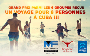 Gagnez un voyage à Cuba pour 8 personnes (Valeur de 10 000 $)