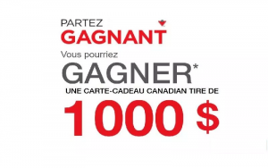 Un grand prix de 1000$ chez Canadian Tire de Granby