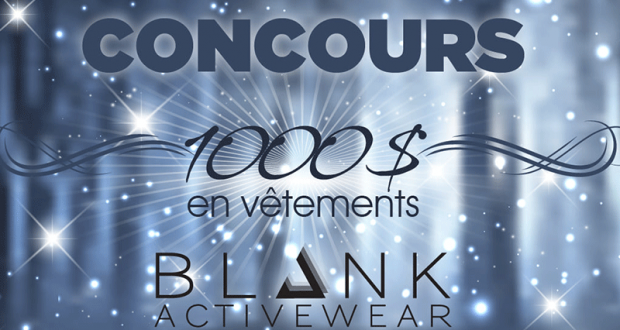 Gagnez 1000 $ en vêtements Blank Activewear